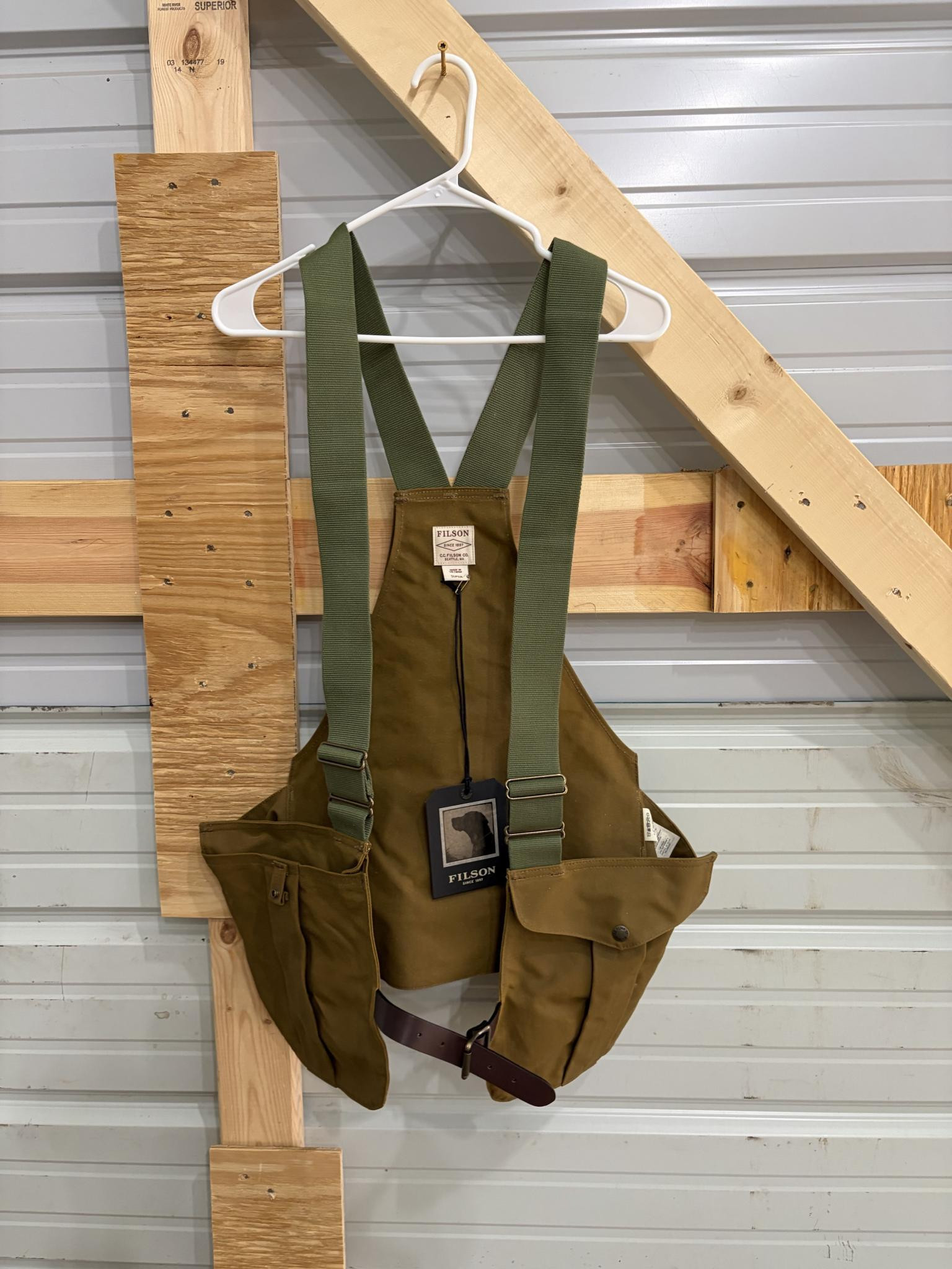 Filson tin game bag vest