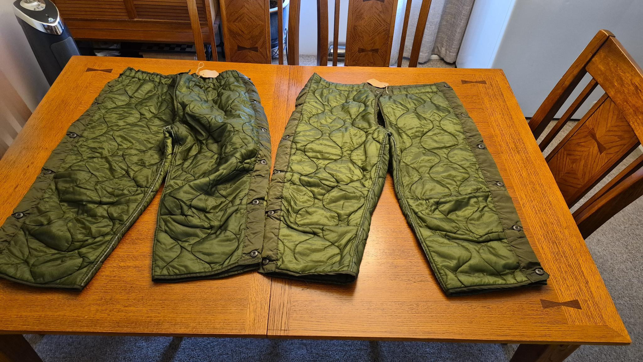 Military pant liners