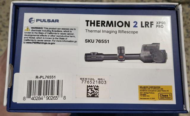 Pulsar Thermion 2 LRF XP50 Pro